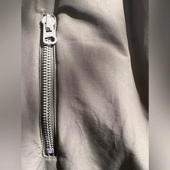 Zara Basic Olive Parka with Black Faux Fur Hood. Size S - Picture 7 of 12